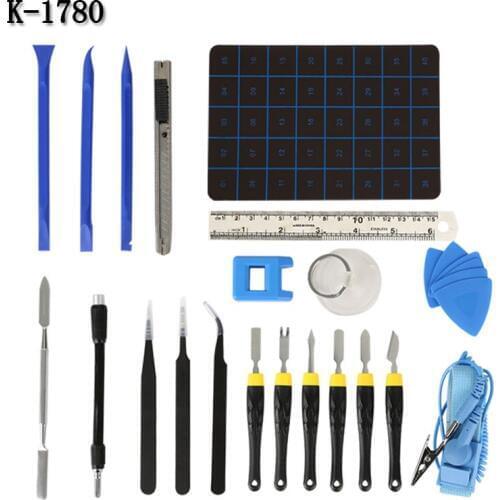 Multifunctional Screwdriver Tool Set Opening Pry Tool Repair Disassemble Kit with Tweezers for iPhone Android