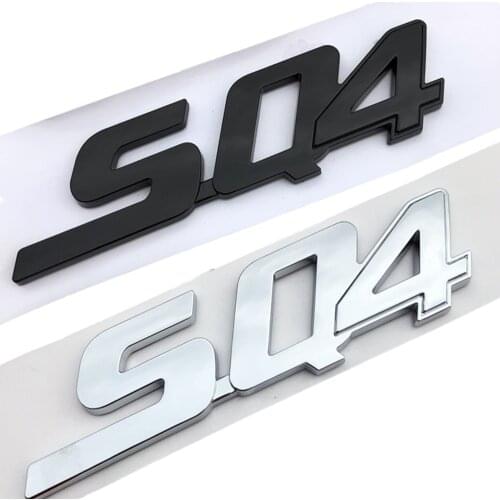 Black/Silver SQ4 Logo Name Decal Car Tail Trunk Sticker For Maserati Levante Ghibli GranTurismo Quattroporte GranCabrio MC/Sport