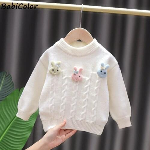 New Baby Girl Clothes Sweater Girls Child Autumn Winter Clothes Newborn Girls Pullover Kids Clothing Pink Knitted Sweater Soft
