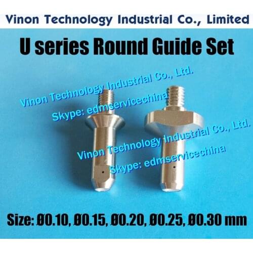 Ø0.15mm Set of U series Round Diamond Guide Set Upper & Lower 33EC085A105+33EC095A105 for Makino 33EC.085A.105, 33EC.095.A105
