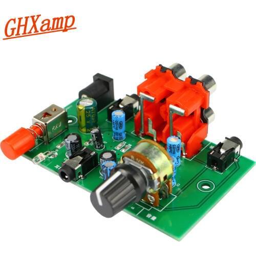 GHXAMP NE5532 Audio Signal Preamplifier Board Gain 20db 3.5mm jack interface Headphone Driver AMP With Volume Adjustment 1pc