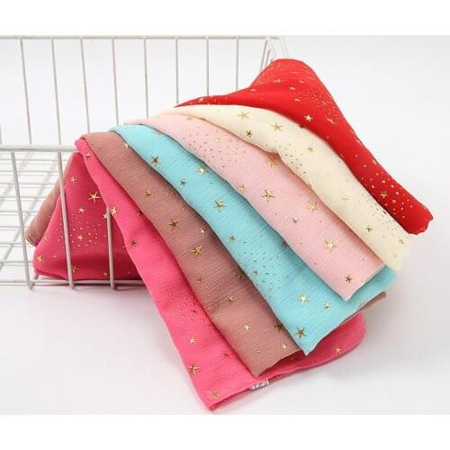 10PCS/Lot Wholesale 2020 New Arrival Glitter Chiffon Hijabs Scarves Women Fashion Printed Shawls Solid Color Head Wraps Muslim