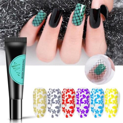 Stamping Printing Painted Gel Template Semi Permanent Soak Off Nail Art Polish tool