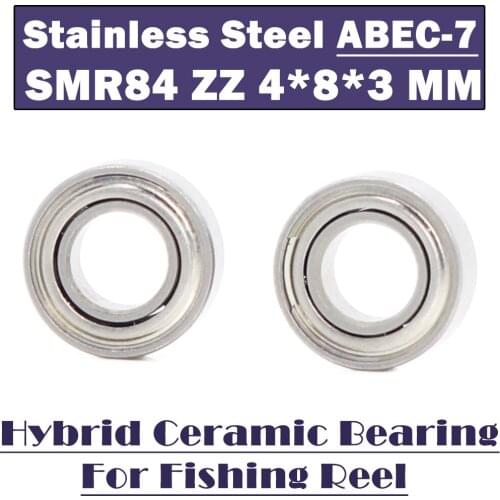 SMR84 ZZ Bearing 4x8x3 mm CB ABEC7 Stainless Steel Hybrid Ceramic Bearing DRY Ocean Fishing Reels MR84 Ball Bearings SMR84C