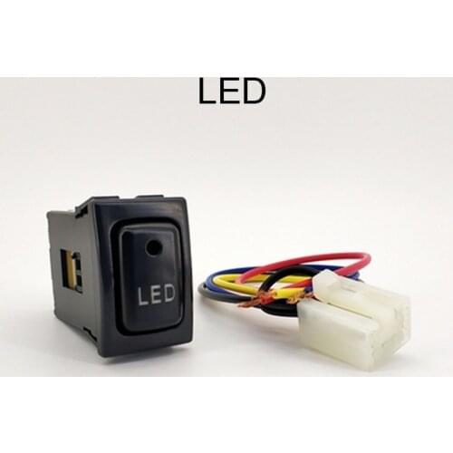 LED Spot Light Radar Parking Sensor Camera Recorder Monitor Fan Tailgate Trunk Switch Button Wire For Suzuki Jimny 2007-2015