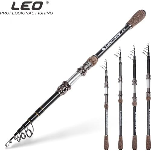 LEO Fishing Rod 1.8M-2.7M Telescopic Fishing Pole Portable- 24 Ton Carbon Fiber,Travel Spinning Fishing Rod for Carp Fishing