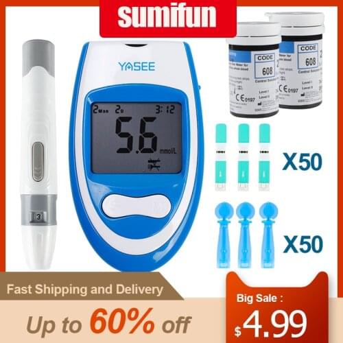 Only$4.99 50Pcs/Box Test Strip +50Pcs/Box Twist Blood Lancets For Diabetes Blood Sugar Monitoring Glucose Meter Accessories