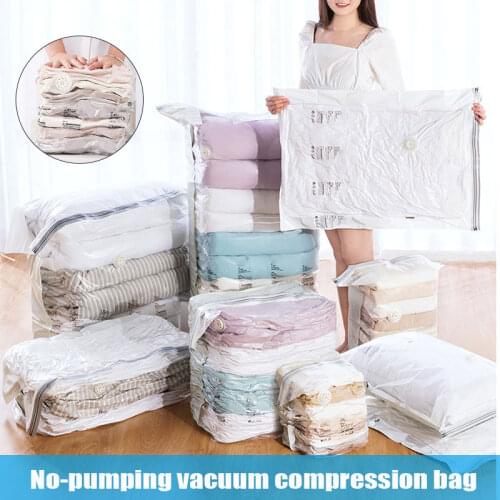 Three-dimensional Vacuum Compression Bag Clothes Storage Bag Household Storage Finishing Bag No Pumps Need WXV Sale