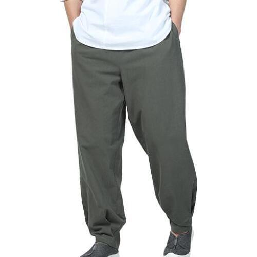 Unisex summer&spring Cotton washing lay meditation trousers zen monk martial arts pants shaolin monks kung fu pants