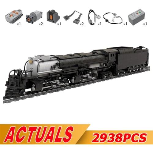 MOC High-Tech RC Union Train MOC-19554 4014 Big Boy Powered Electric Train Building Blocks Locomotive Bricks Toys Kids Gifts