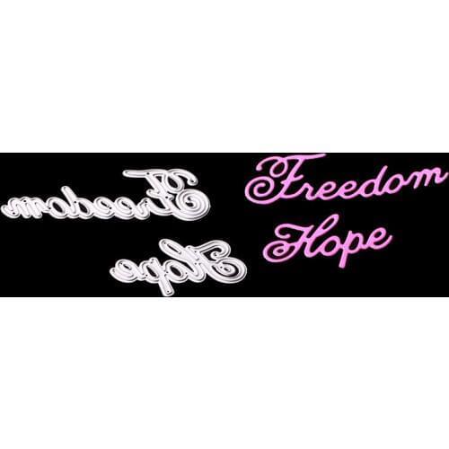 Word Freedom Hope Metal Cutting Dies for scrapbooking Stencils for Craft Paper DIY Scrapbook new Cut Template