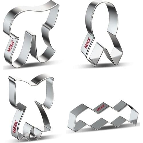 ZADE Ornament Cookie Cutter ornament Lady Girl Ribbon Bowknot Biscuit and Fondant Cutter - Stainless Stee