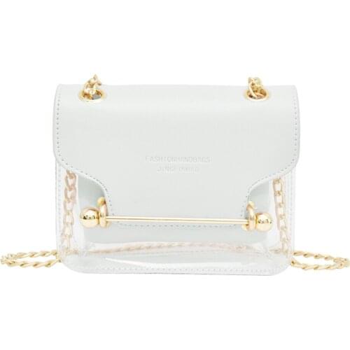 1 Pcs Women Lady Shoulder Crossbody Bag Chain Fashion Transparent For Mobile Phone New