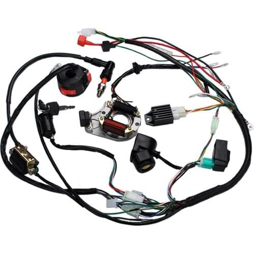 Dirt Bike ATV Quad Wire Harness For 50cc 70cc 90cc 110cc 125cc Start Electric Assembly Wiring