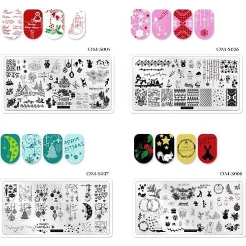 1Pcs Nail Art Stamp Stamping Template Christmas Snowflake &Halloween Gost Image Plates DIY Design Nail Art for Winter and Xmas