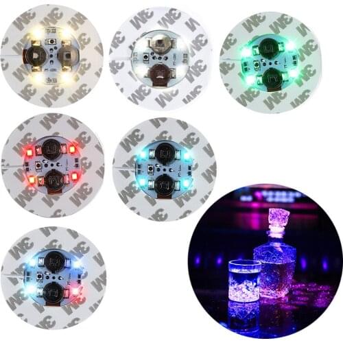 1Pcs Super Bright LED Bottle Lights Glorifier LED Bottle Stickers Light Up Bar Coaster Mat for Christmas Party Wedding Bar Decor