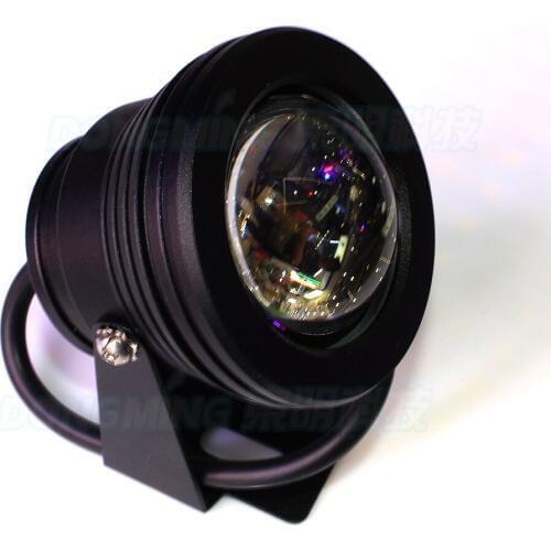 10pcs IP68 10W led underwater pool light black cover convex lens underwater led lamp white/warm white underwater led lights