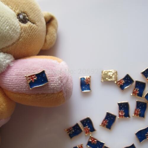 MD-411 10pcs Fancy Gold Australia Flag Deco Metal Charms Metal Deco Charms Nail Art