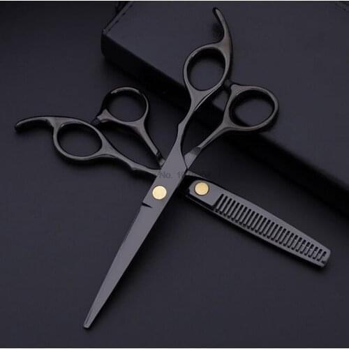 100pcs Cutting Hair Scissors Thinning Styling Tool Stainless Steel Salon Hairdressing Shears Regular Flat Teeth Blades with bag