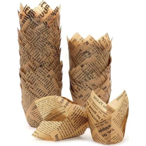 150 Pcs Tulip Cupcake Liners Baking Cups Muffin Liner Grease-Proof Paper Cupcake Wrappers For Wedding, Birthday Party-ABUX