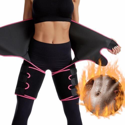 3-in-1 Abdomen Hip Belt Women Fitness Sports Burst Sweat Bodybuilding One-piece Waist Leggings Female Body Shapers Waistband