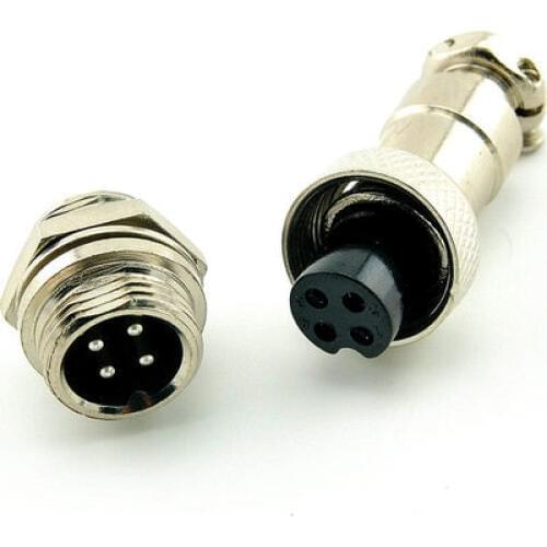 4PIN 12mm GX12-4 core aviation plug cable connector plug + socket 5 pairs