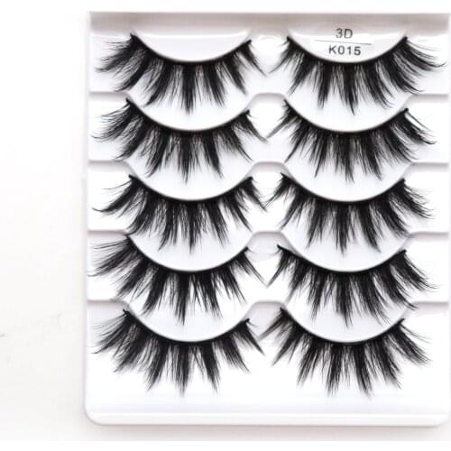 5pairs Eyelashes Mink Eyelashes Thick Natural Long False Eyelashes 3D Mink Lashes High Volume Soft Dramatic Eye Lashes Makeup