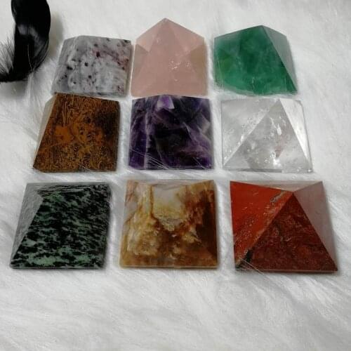 Natural Unique different combinations all kinds various pyramid Shaped Quartz dragon blood black tourmalineCrystal Collectors