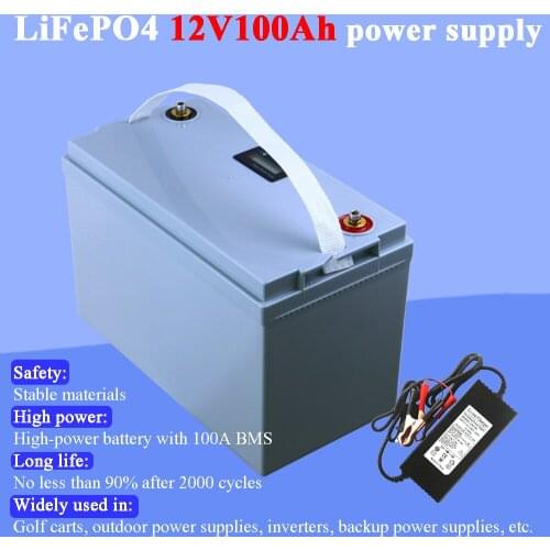 Land Voyager 12.8v 100AH lifepo4 battery with BMS 12V 100Ah battery for go cart UPS Household appliances Inverter Golf cart