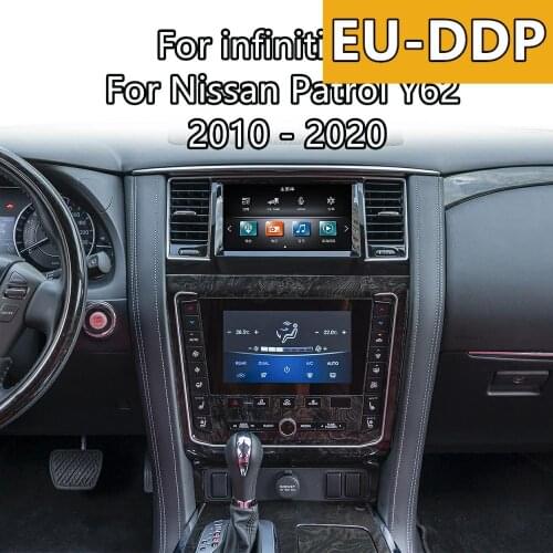 Dual Screen For NISSAN PATROL Y62 infiniti QX80 2010 - 2020 Android Car Radio Multimedia Player Stereo Autoradio GPS NAV Head