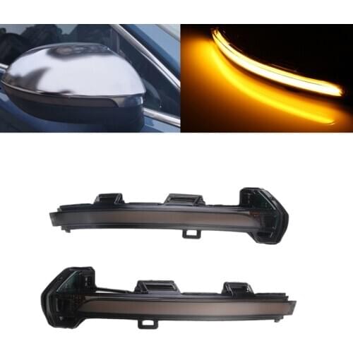 2Pcs Car Dynamic LED Turn Signal Light Rearview Mirror Blinker Indicator for VW Passat B8 Arteon 2015 2016 2017 2018 2019