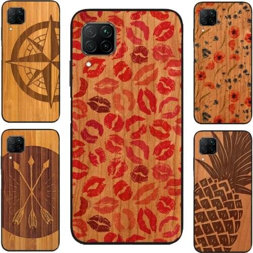 Pineapple Compass Camo Wood Case For Huawei P30 Lite P20 P40 Mate 20 Lite P Smart 2019 Nova 5T Honor 9X 8X 8A 10i