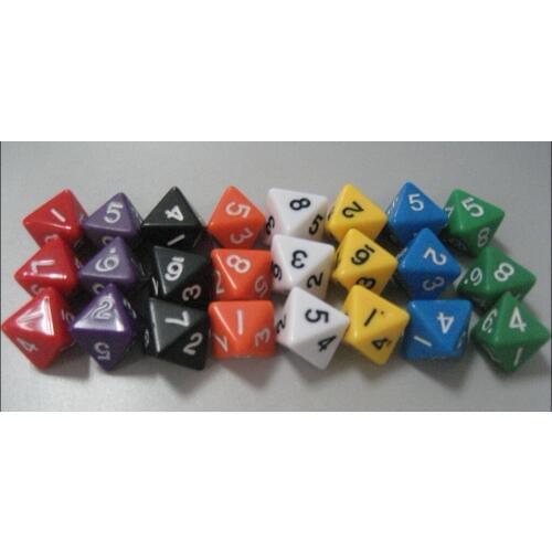 D8 dice , digital game, life calculator, magic props, TRPG DND, D8 color dice,8 face dice