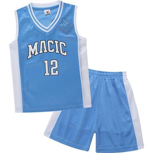 Kids No.12 basketball suit,boy Girl basketbal Jersey shorts Students teenagers training basketball clothes childrens sportswear