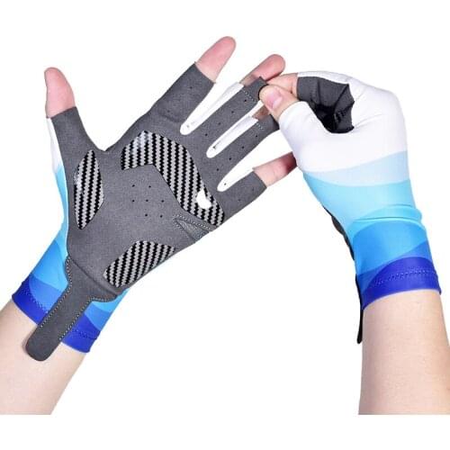 1Pair Breathable Fishing Half Finger Gloves Summer Sunscreen Anti-slip Outdoor Fishing Cycling Gloves Fishing Accessories