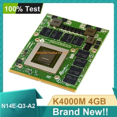 Brand New K4000M K4000 Video Graphics Card N14E-Q3-A2 5DGTT For Laptop DELL M6600 M6700 M6800 HP 8760W 8770W 8740W Display card