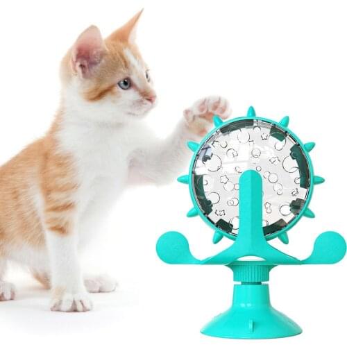 Cat Teasing Windmill Toy Strong Adsorption Safe And Nontoxic Bite Resistant Feed Cat Pet Movement Bauble Ornaments Accompany