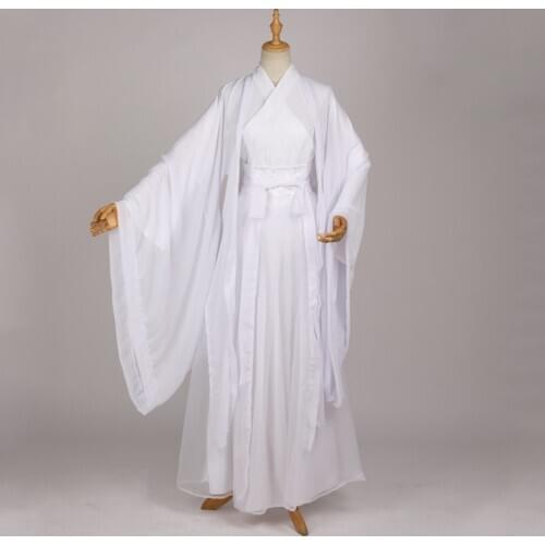 Men Hanfu White Suit Fairy Chinese Traditional Clothing Tang Dynasty Folk Dance Outfit Festival Cosplay Stage Costume DNV14197