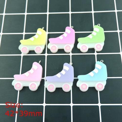 Colorful Skate Charms Pendants for DIY decoration bracelets necklace earring key chain Jewelry Making