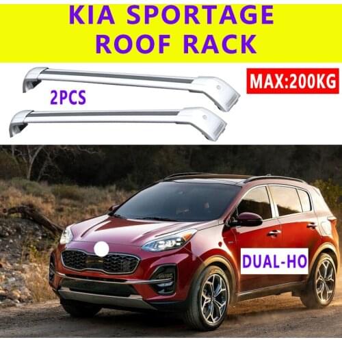 DUAL-HO 2Pcs Roof Bars for KIA SPORTAGE (QL, QLE) 4TH 2015-2020 Aluminum Alloy Side Bars Cross Rails Roof Rack Luggage Carrier