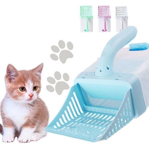 Cat Litter Shovel Pet Litter Sifter Hollow Neater Scoop Detachable Dog Sand Cleaning Pet Scooper Garbage Bags Litter Scoop