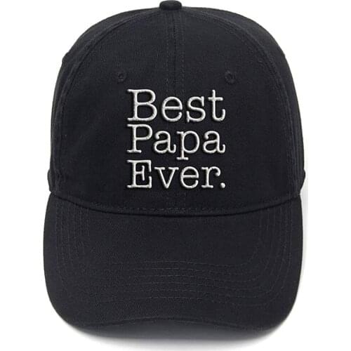 Lyprerazy Papa Gifts Best Papa Ever Washed Cotton AdjustableMen Women Unisex Hip Hop Cool Flock Printing Baseball Cap
