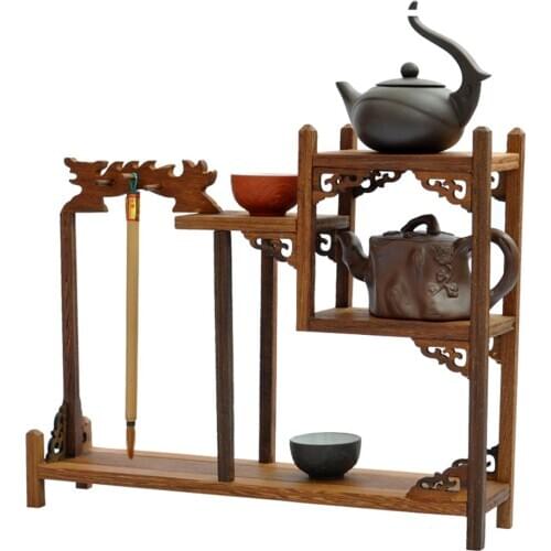 Ming and Qing furniture wenge wood edge Long curio shelf Shelf antique jewelry swing frame factory direct