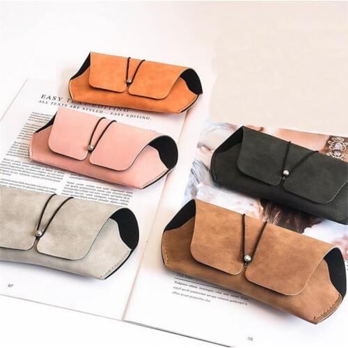 Fashion Pink Soft Bag Portable Sunglasses Case For Women Men Glasses Frosted Leather Glasses Pouch Bag Accessories 2019
