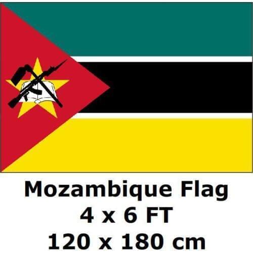 Mozambique Mozambican Flag 4` x 6` FT Polyester Large Big National Flag Country Banner