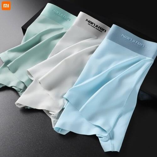 Xiaomi underwear mens ice silk thin boxer briefs graphene antibacterial seamless boxer shorts breathable cool underwear