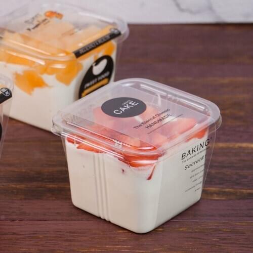 25pcs High quality net red mousse dessert cups small cake transparent cheesecake ice cream pudding yogurt jar baking package box