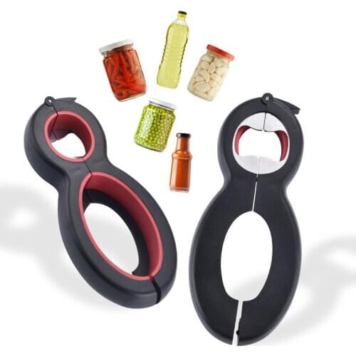New Best Selling Six-in-one Multi-function Can Opener Multi-function Plastic Bottle Opener Creative Kitchen Gadget