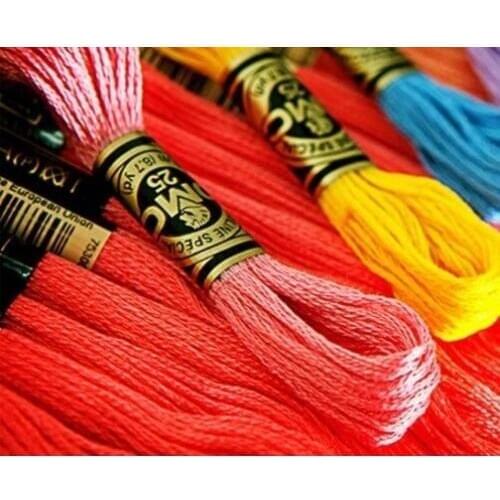 Oneroom French DMC Floss Embroidery Floss Thread Yarn--447 Pieces Old Colors + 16 Pieces New Colors