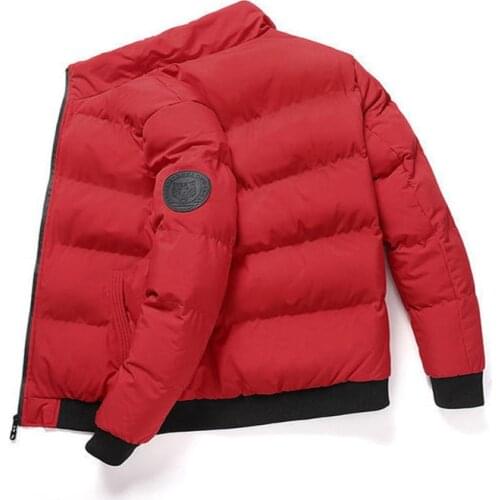 2020 Autumn Winter Clothing Mens Thick Padded Jacket Short Stand-up Collar To Keep Warm Cold-resistant Youth For Men Off White